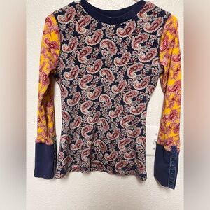 Sundance Multicolor Paisley Long Sleeve Top